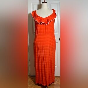 Cacique Women’s Strapless Orange Sun Dress